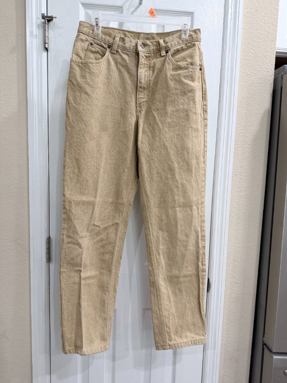 Vintage Calvin Klein Camel Rigid Denim High Rise Straight Leg Jeans 28x29